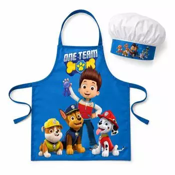 Paw Patrol Kinder-Sch&uuml;rze mit Kochm&uuml;tze &bdquo;One Team" (1180642)