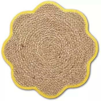 Zeller Platzset Grasgeflecht, gelb, Ø 38,5cm (27160)