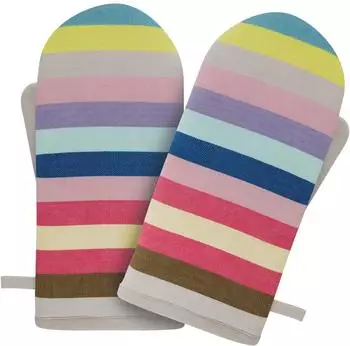 Remember Ofenhandschuhe Nr. 5, bunt gestreift, 2er-Set (OH05)