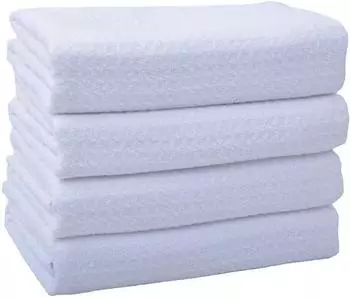 LuxusKollektion VIVOTE Mikrofaser-Geschirrt&uuml;cher, Waffelstruktur, wei&szlig;, 40x60cm, 4er-Set