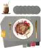 LuxusKollektion Tischsets Lederoptik hellgrau, abwaschbar, 43x30cm, 6er-Set