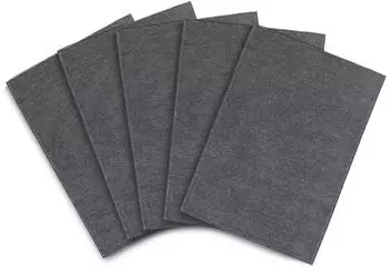 ZOLLNER Geschirrt&uuml;cher 5er-Set, 50x70cm, grau-meliert, 100% Baumwolle