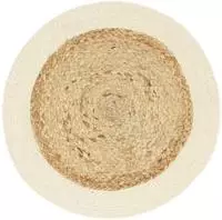 vidaXL Tischsets 6 Stk. Natur 38 cm Rund Jute und Baumwolle