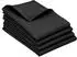 ZOLLNER Geschirrtücher 4er-Set, 100% Leinen, schwarz, 50x70cm