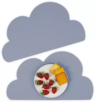 Relaxdays Tischset Kinder, Silikon, abwaschbar, 2er Set (26,5x47,5cm)
