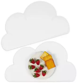Relaxdays Tischset Kinder, Silikon, abwaschbar, 26,5x47,5cm, 2er-Set