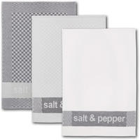 Dyckhoff Geschirrtuch "Salt & Pepper, Ma&szlig;e je Tuch ca. 50x70 cm" mit drei