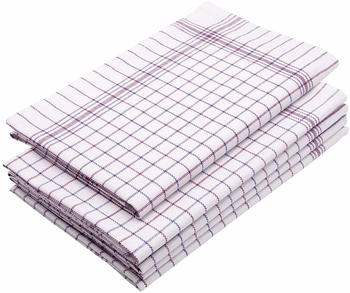 ZOLLNER Geschirrtücher Set 5-teilig 65 x 70 cm rot-blau-weiß-kariert