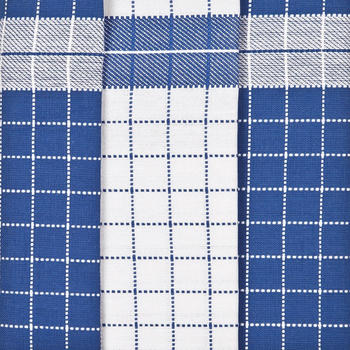 Ross Geschirrtücher Set 3-teilig Karo 1742 blau 50 x 70 cm