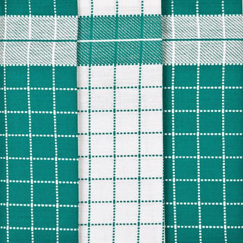 Ross Geschirrtücher Set 3-teilig Karo 1742 grün 50 x 70 cm