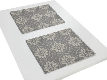 Adam Elements Adam Jacquard Bio-Tischset Romantic Puligny im 2er-Packt grau 30x40 cm