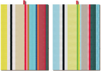 Remember Geschirrtücher 2er-Set - colored & striped - 70x50