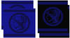 Damai Minerva Kombiset 2 Küchentücher & 2 Geschirrtücher - blue - 2 Tücher 60x65 cm - 2 Tücher 50x55 cm