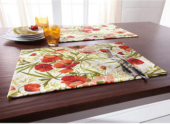 Sander Tischset im 2er-Pack rot/rot 35x50 cm