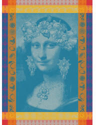 Garnier-Thiebaut Geschirrtuch Mona Lisa Bleu 56x77 cm