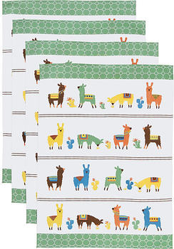 Erwin Müller Geschirrtuch Set 4-teilig Lama 50 x 70 cm
