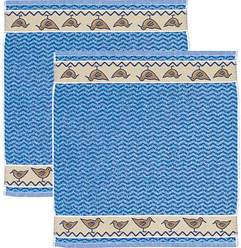 Kracht Geschirrtuch Set 2-teilig 50 x 50 cm blau