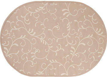 Erwin Müller abwaschbares Tischset Essen im 2er-Pack braun-beige oval: 35x50 cm