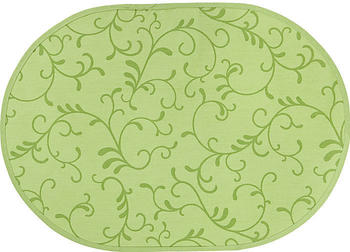 Erwin Müller abwaschbares Tischset Essen im 2er-Pack gruen oval: 35x50 cm