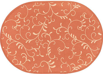 Erwin Müller abwaschbares Tischset Essen im 2er-Pack orange oval: 35x50 cm
