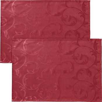 Erwin Müller abwaschbares Tischset Greven im 2er-Pack rot 35x50 cm