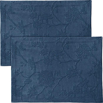 Erwin Müller bügelleichte Tischset Arnsberg im 2er-Pack blau 35x50 cm