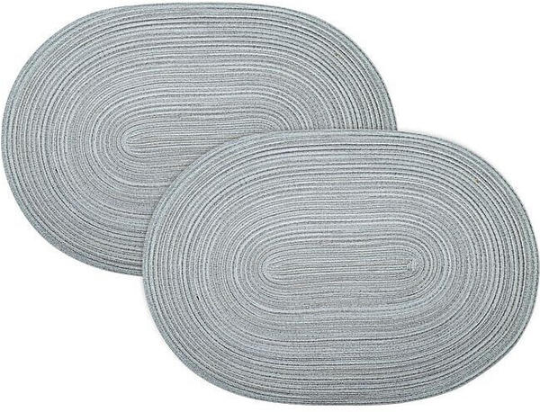 Pichler Textil Tischset Samba im 2er-Pack oval: 33x48 cm beton