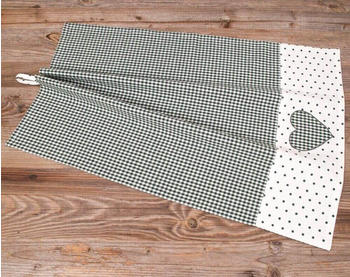 matches21 Geschirrtuch Landhaus Premium Karo, Herz 70x50 cm, grün