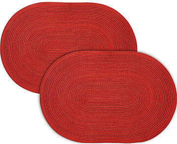 Pichler Textil Samba Tischset oval 33 x 48 cm rot (2 Stk.)