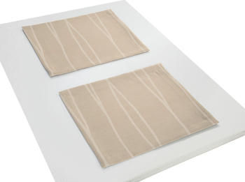 Wirth Platzset LANGWASSER 2er Set taupe
