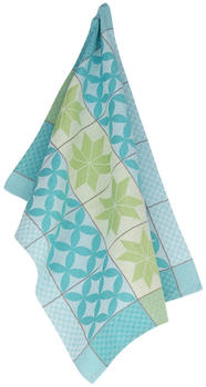 Kela Carla Baumwolle Blumenmuster (50 x 70 cm) türkis