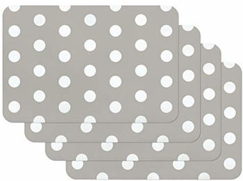 Windhager Venilia Tischset Grau Punkte-Muster, 4er SetKunststoff, 45 x 30 cm, 4 Stück, 59051