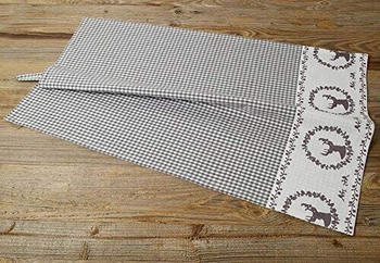 matches21 Landhaus Premium Resi Geschirrtuch 50 x70 cm grau kariert
