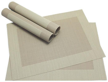 matches21 Tischsets BORDA 4 Stk. beige Platzsets 45 cm SIZE,30 cm x 45 cm