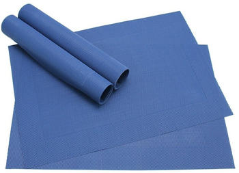 matches21 Tischsets BORDA 4 Stk. blau Platzsets 45 cm SIZE,30 cm x 45 cm