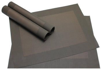 matches21 Tischsets BORDA 4 Stk. braun Platzsets 45 cm, dunkelbraun SIZE,30 cm x 45 cm