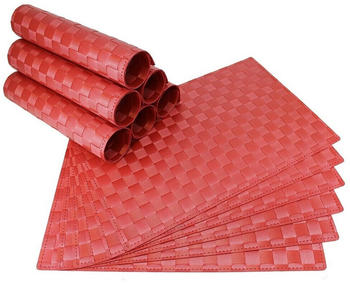 matches21 Tischsets MODERN 12 Stk. rot Platzsets 45 cm