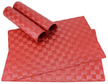 matches21 Tischsets MODERN 4 Stk. rot Platzsets 45 cm