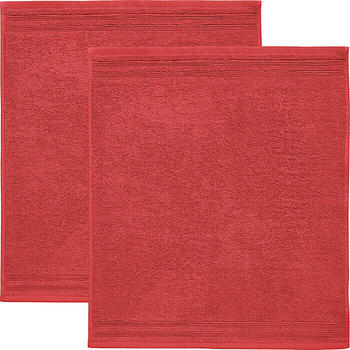 Erwin Müller Walk-Frottier Geschirrtuch im 2er-Pack rot 50x50 cm