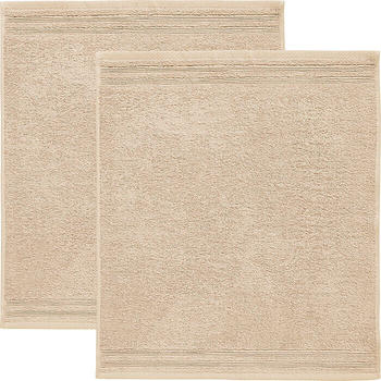 Erwin Müller Walk-Frottier Geschirrtuch im 2er-Pack braun-beige 50x50 cm