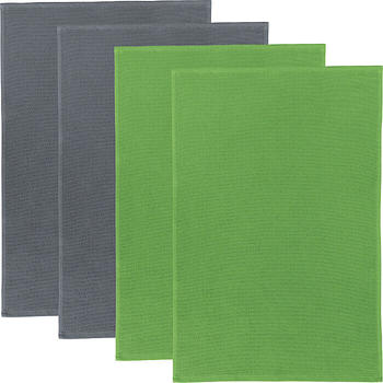Erwin Müller Multifunktionstuch 2-farbig im 4er-Pack bunt 50x70 cm