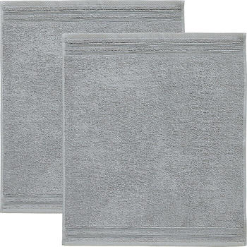 Erwin Müller Walk-Frottier Geschirrtuch im 2er-Pack grau 50x50 cm