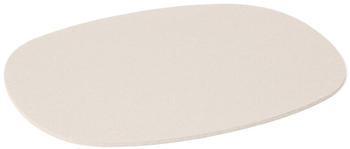 HEY-SIGN 4er Spar-Set Tischset oval aus Naturfilz - wollweiss - 45x35 cm