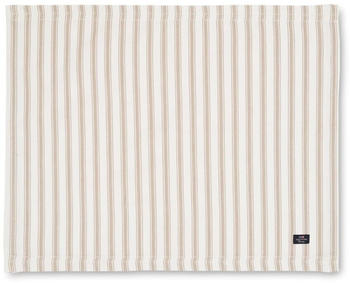 LEXINGTON Icons Cotton Herringbone Striped Tischset - beige-white - 40x50 cm