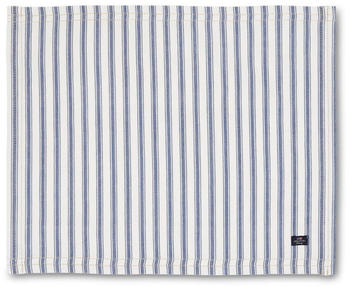 LEXINGTON Icons Cotton Herringbone Striped Tischset - blue-white - 40x50 cm