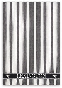 LEXINGTON Icons Cotton Twill Waffle Striped Geschirrtuch - black-white - 50x70 cm