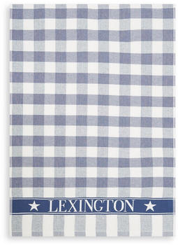 LEXINGTON Icons Checked Cotton Terry Geschirrtuch - blue-white - 50x70 cm