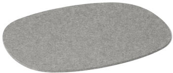 HEY-SIGN 4er Spar-Set Tischset oval aus Naturfilz - hellmeliert - 45x35 cm