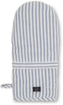 LEXINGTON Icons Cotton Herringbone Striped Kochhandschuh - blue-white - 16x32 cm