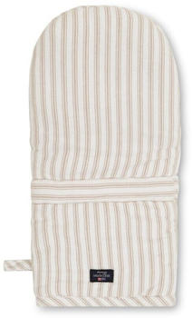 LEXINGTON Icons Cotton Herringbone Striped Kochhandschuh - beige-white - 16x32 cm
